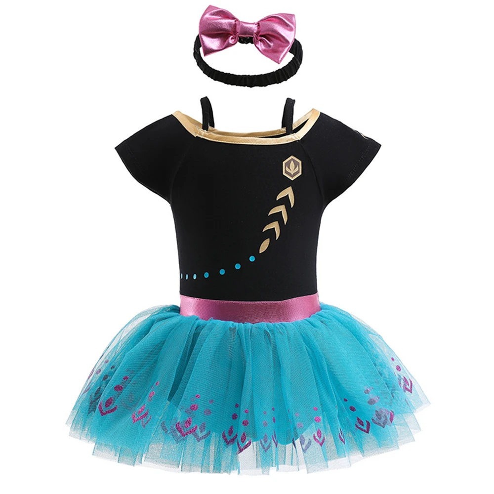 Halloween Party Baby Girls Princess Dress Aurora Elsa Rapunzel Snow White Costume Newborn Jumpsuits Tulle Bow Rompers