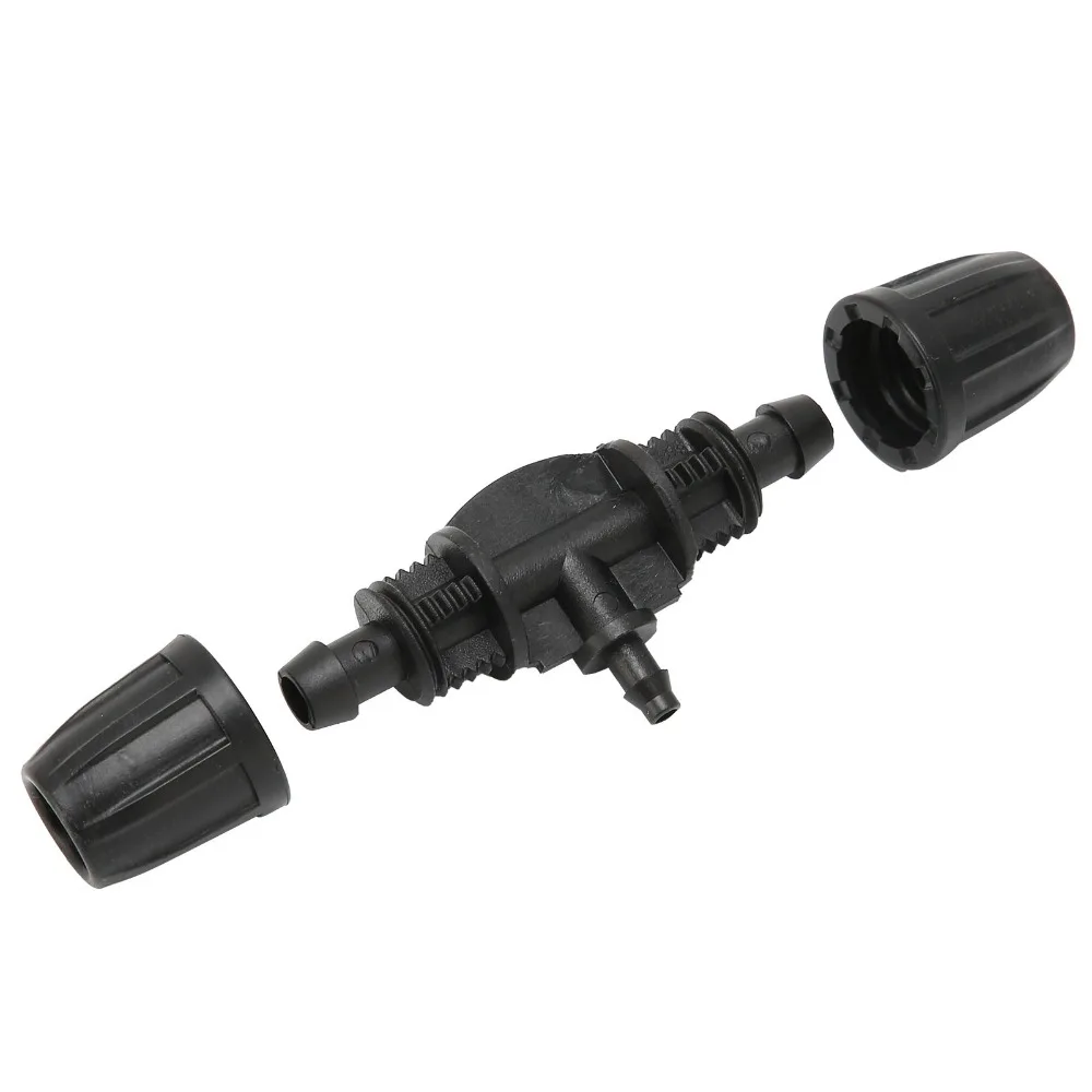 10Pcs Leak-Proof Pipe Connector 8/11mm to 4/7mm Barbed Pipe Tee 3 Ways Easy To Install Pipe Adapter Sprinkler System Connection