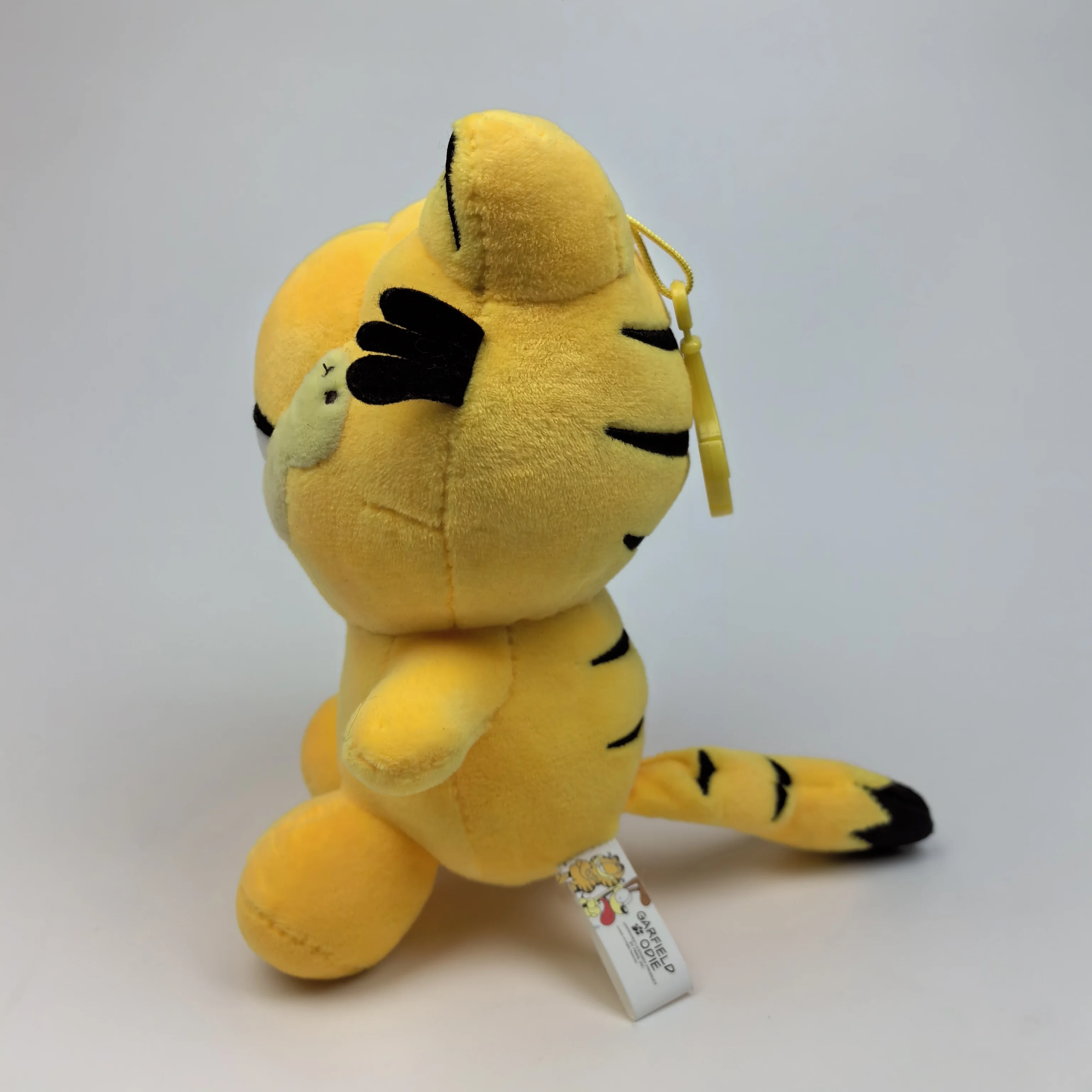 Gatto giallo da 18 cm Gatto grasso Creativo Piccolo gatto giallo portachiavi in peluche ciondolo boutique moda farcito morbido regalo di compleanno di Natale