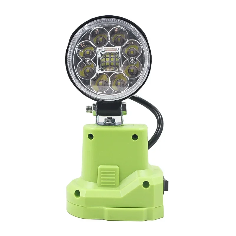 Imagem -02 - Led Alarme Luzes de Trabalho Lanterna Tocha Elétrica Spotlight Lâmpada do Carro para Ryobi 14.4v 18v Lítio Níquel Mais Bateria P108 3