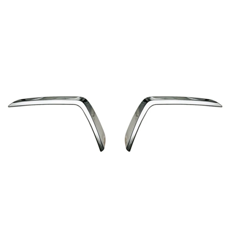 2 Piece Car Front Bumper Fog Lamp Eyebrow Cover Trim Accessories Silver ABS For Subaru Crosstrek Impreza 2024