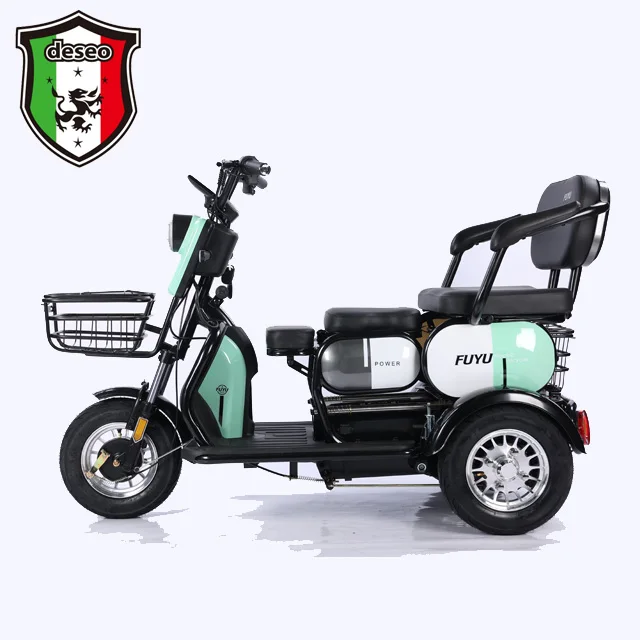 مصنع توريد جديد خفيف الوزن 48 فولت 500 واط دراجة ثلاثية العجلات الكهربائية مفتوحة الجسم ثلاثة مقاعد مع مقعد الطفل #3