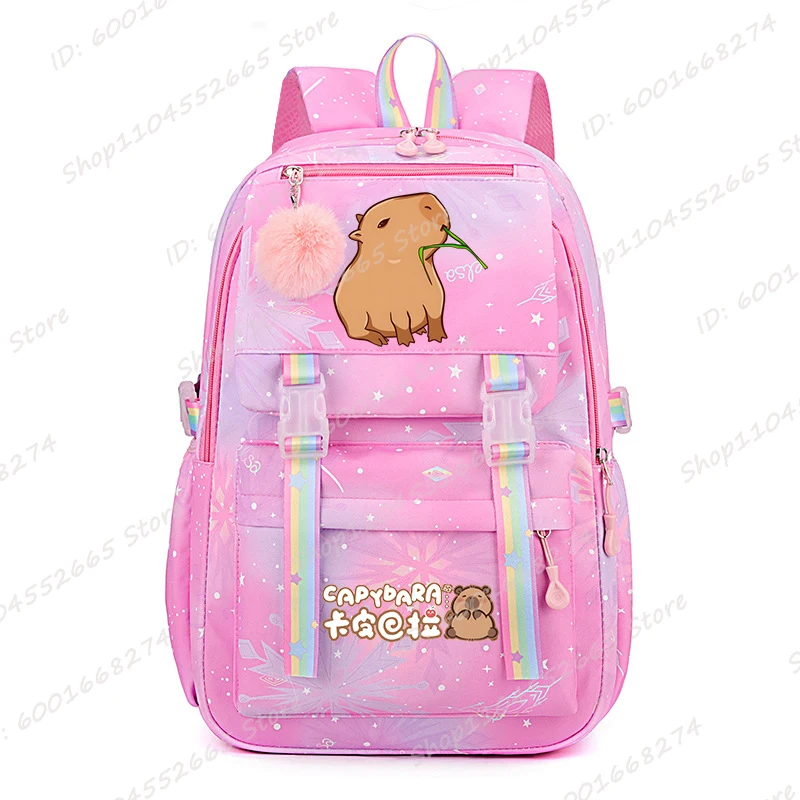 

Capybara Print Schoolbags Children Kids Causal Backpack Cute Cartoon Capybara School Backpack For Boys Girls Graphic Schoolbags