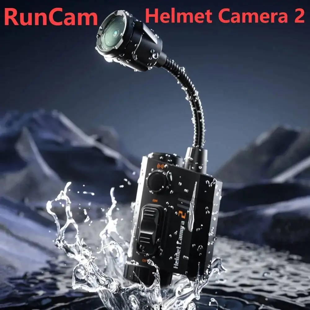 RunCam Helmet Camera 2 Night Vision Long Battery LifeDustproof and Waterproof 1920*1080 60fps APP Preview 5GHZ WIFI