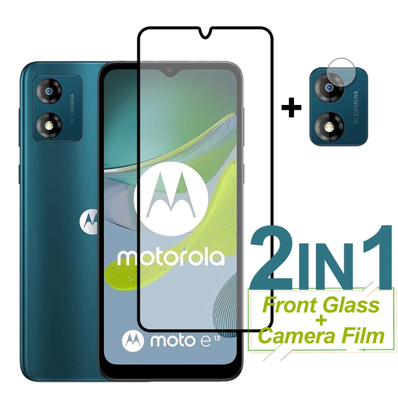 Full Cover Screen Protector For Motorola Moto E13 Tempered Glass Protective Camera Lens Film For Moto E13 E40 E22 E22i E30 E32