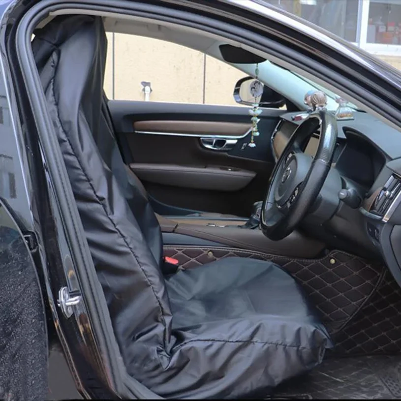 Car Seat Cover for Front Rear Seats Waterproof Antifouling Dust Covers for Steering Wheel Trunk Mat