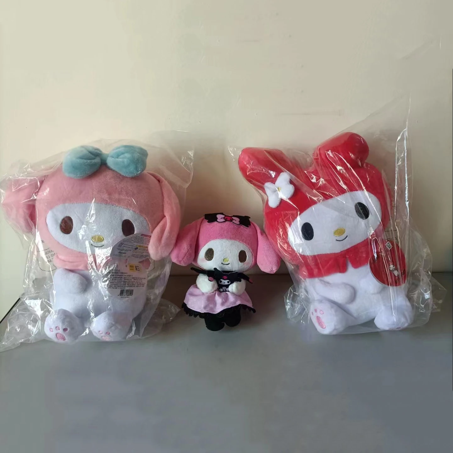 Nieuwe Sanrio Serie Knuffels Kawaii My Melody Gevulde Pop Hanger Kuromi Sleutelhanger Dier Aanwezig Rugzak Decora Gift Voor Meisjes