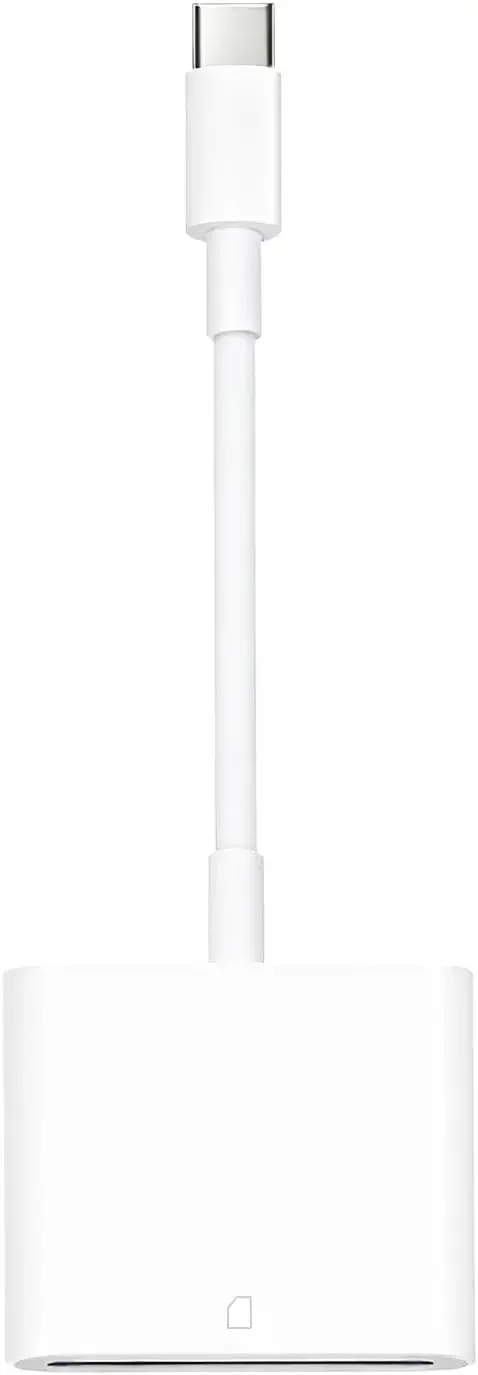 USB C SD Memory Card Reader, Type-C Camera Adapter For iPhone 16/15/iPad/MacBook/Samsung Galaxy Android, White