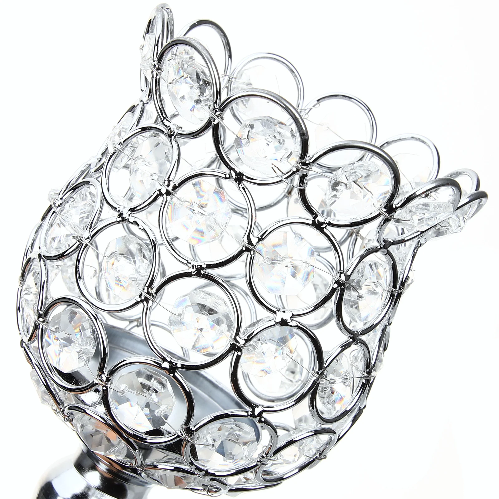 

Crystal Candlestick Holder European Style 22cm Vintage Design Large Crystal Ball Tea Light Holder Wedding Desktop Decor