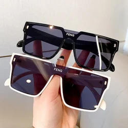 Fashion Oversized Square Sunglasses Women Men Sun Glasses Driving Cycling Fishing Punk Glasses Eyewear One Piece Frame Eyewear