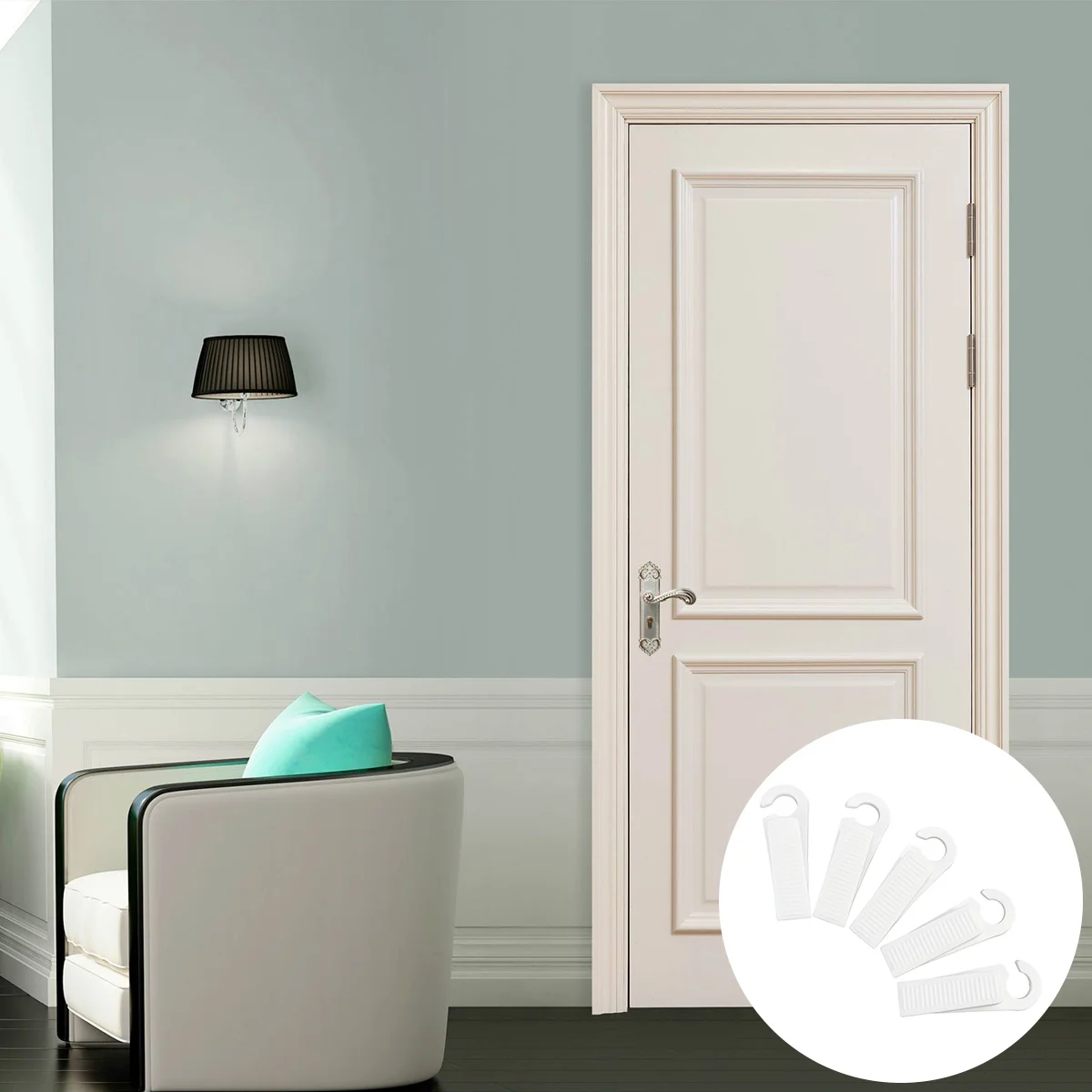 

10pcs Wedge For Floor Heavy Duty Tpr Door Stopper Home Bathroom Office Baby Proofing Door Buffers Anti Slam Hold Open