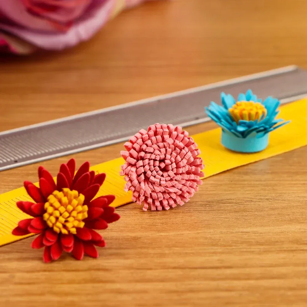 3D Spiral Flower Cutting Dies Length 18cm Flower Petal Quilling Strips For DIY Scrapbooking Decoration Craft Paper Cards Making