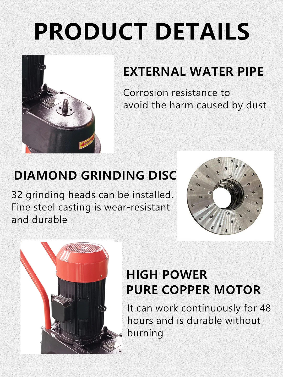 Small Handheld Concrete Floor Grinder Polisher Epoxy Floor Grinder Concrete Machine Polisher