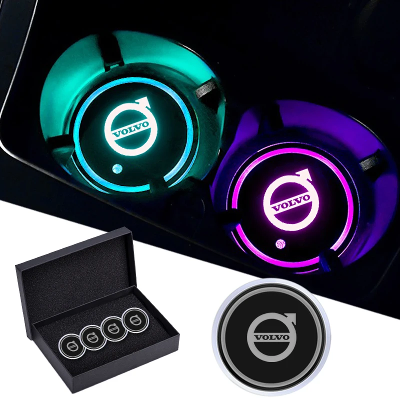 

Colorful Universal LED Car Cup Holder RGB Light Mat Pad For Volvo ES90 EC40 EX40 EM90 XC90 V90 V60 XC60 V40 S80 S60 S90 C4