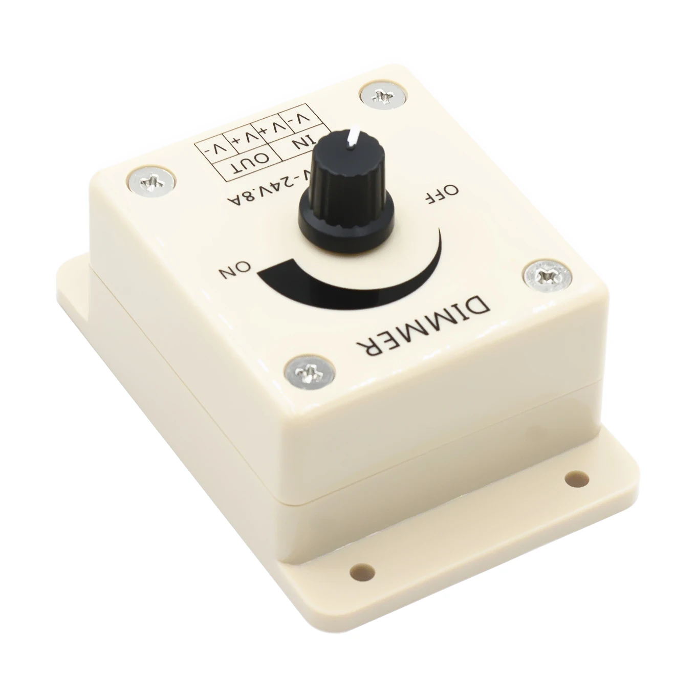 DC-DC 8A regulowany regulator prędkości DC 12V ściemniacz LED 12V przełącznik pokrętła ruchome PWM jednokanałowy 8A niskie napięcie 12-24V