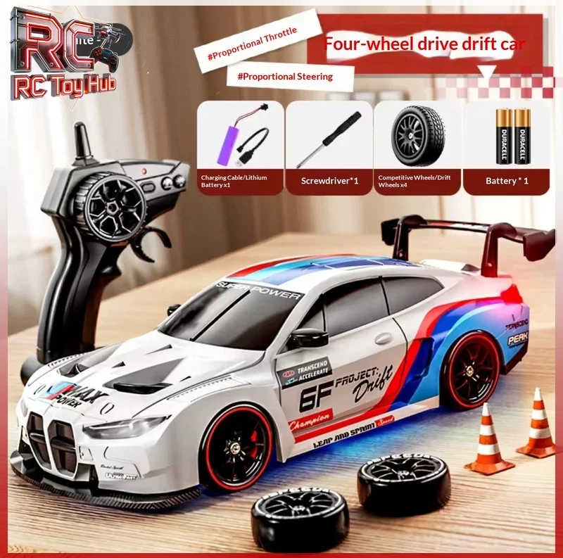 

4wd Rc Remote Control Car Drift Racing Vehicle Variable Speed Sport Car Model Toy Desktop Decoration Gift For Kids Boys
