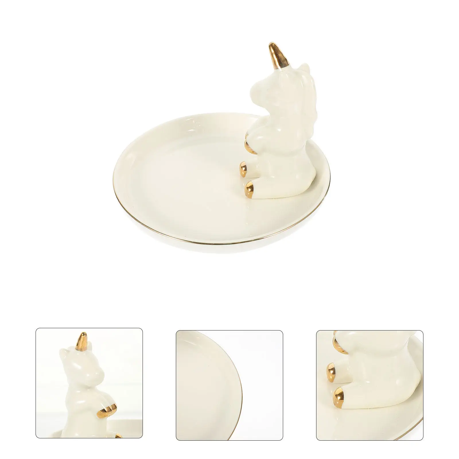 

Керамический поднос для украшений: Элегантный декоративный держатель для колец, многофункциональный органайзер для ювелирных изделий для дома и витрин магазинов