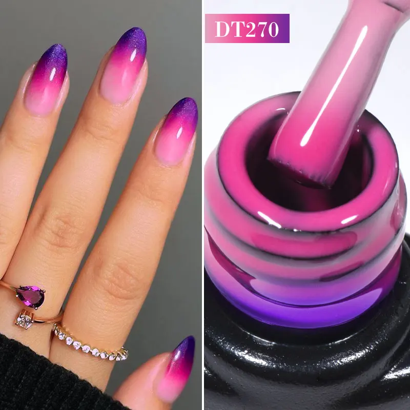 MEET ACROSS 7ml Thermal Gel Nail Polish Manicure 3 Layers Temperature Changing UV Gel Semi Permanent Soak Off Varnish Nail Art image 3