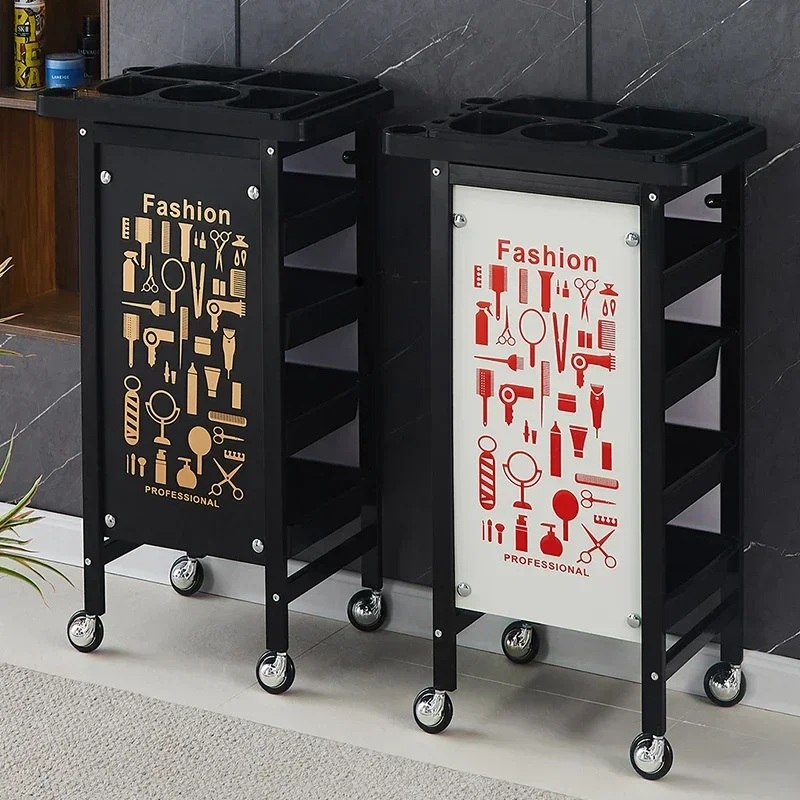 النمط الفرنسي عربة البساطة الحديثة الأصالة صالون حلاقة عربة متعددة الوظائف أثاث قابل للتخزين Skjuta En Vagn HBSC