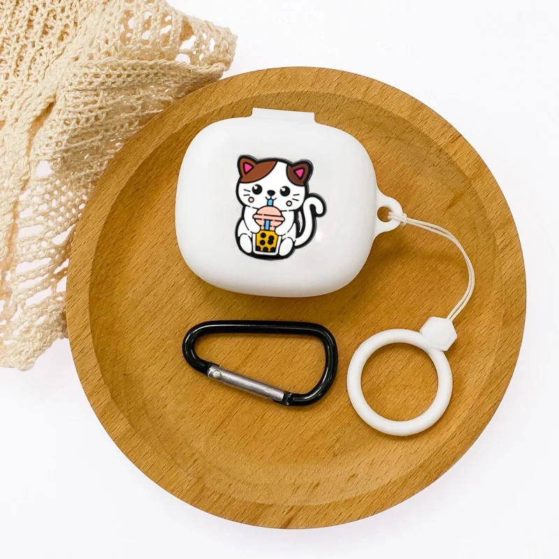 Casing Kartun untuk EarFun OpenJump Casing Cincin Anti Jatuh Melindungi Penutup Earphone Kotak Headphone Silikon untuk EarFun Penutup Lompat Terbuka