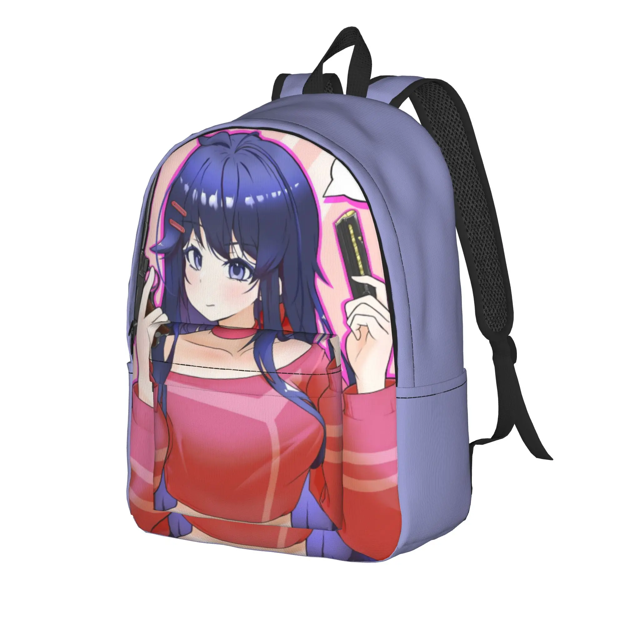 Game Miside Series Print Backpack Boy Girl  Pattern Backpacks Polyester Casual High School Bags Workout Custom Rucksack
