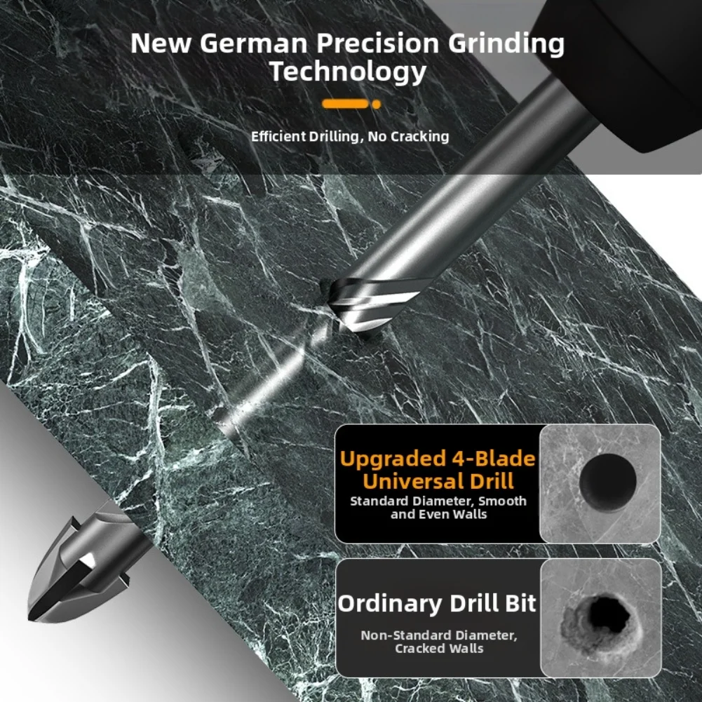 

Набор треугольных алмазных сверл, 5 предметов для плитки, бетона, дерева с U-образной канавкой для быстрого удаления пыли и повышения стабильности