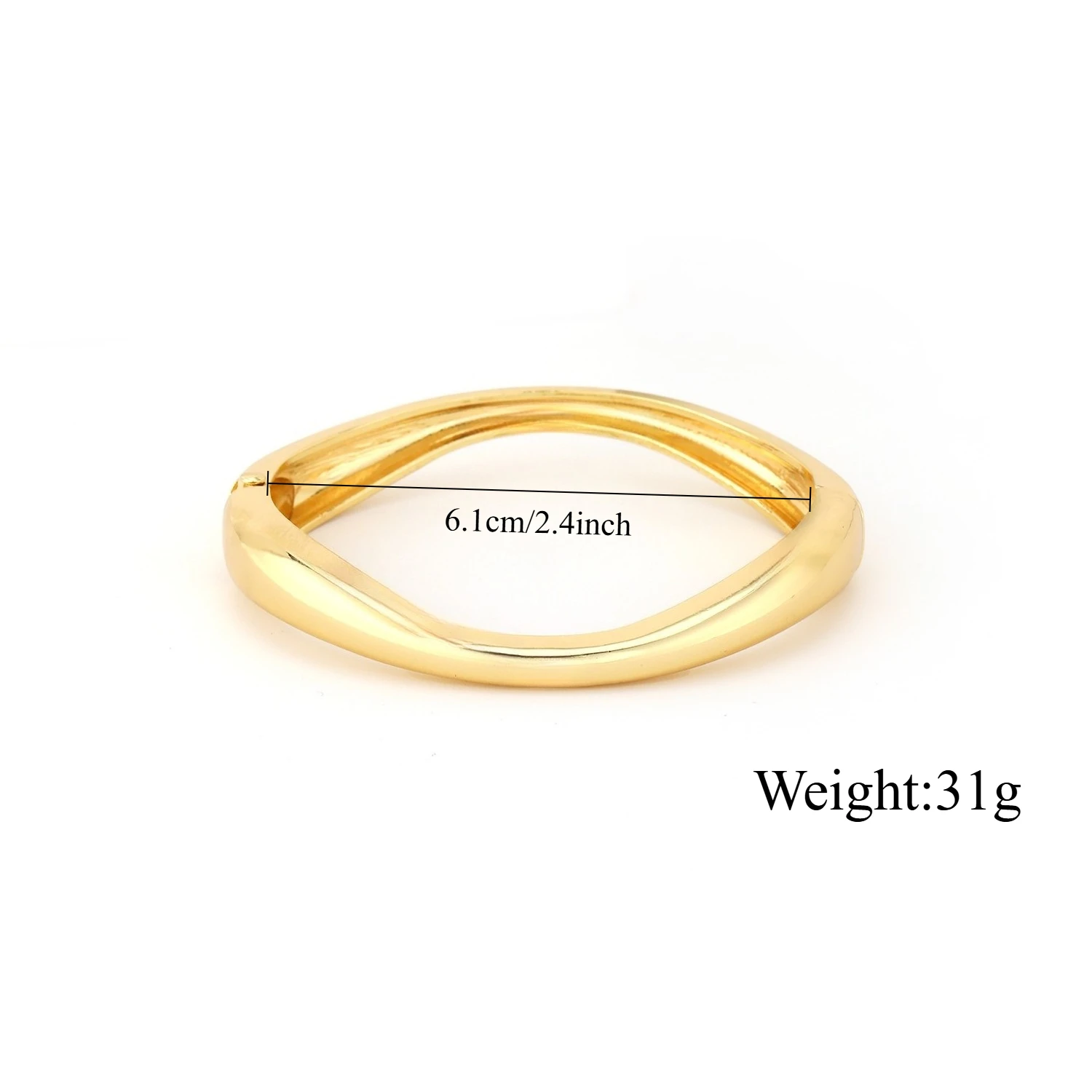 60/61/62 مللي متر سوار لامع بسيط أساور معدنية عالمية لجميع المواسم أساور مستديرة عصرية وراقية للنساء