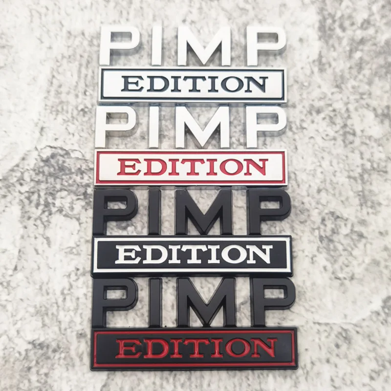 3D سبائك الزنك شعار PIMP EDITION شارة سيارة الذيل الجانب ملصق الملحقات ل جيب، دودج، كرايسلر والشاحنات. #1