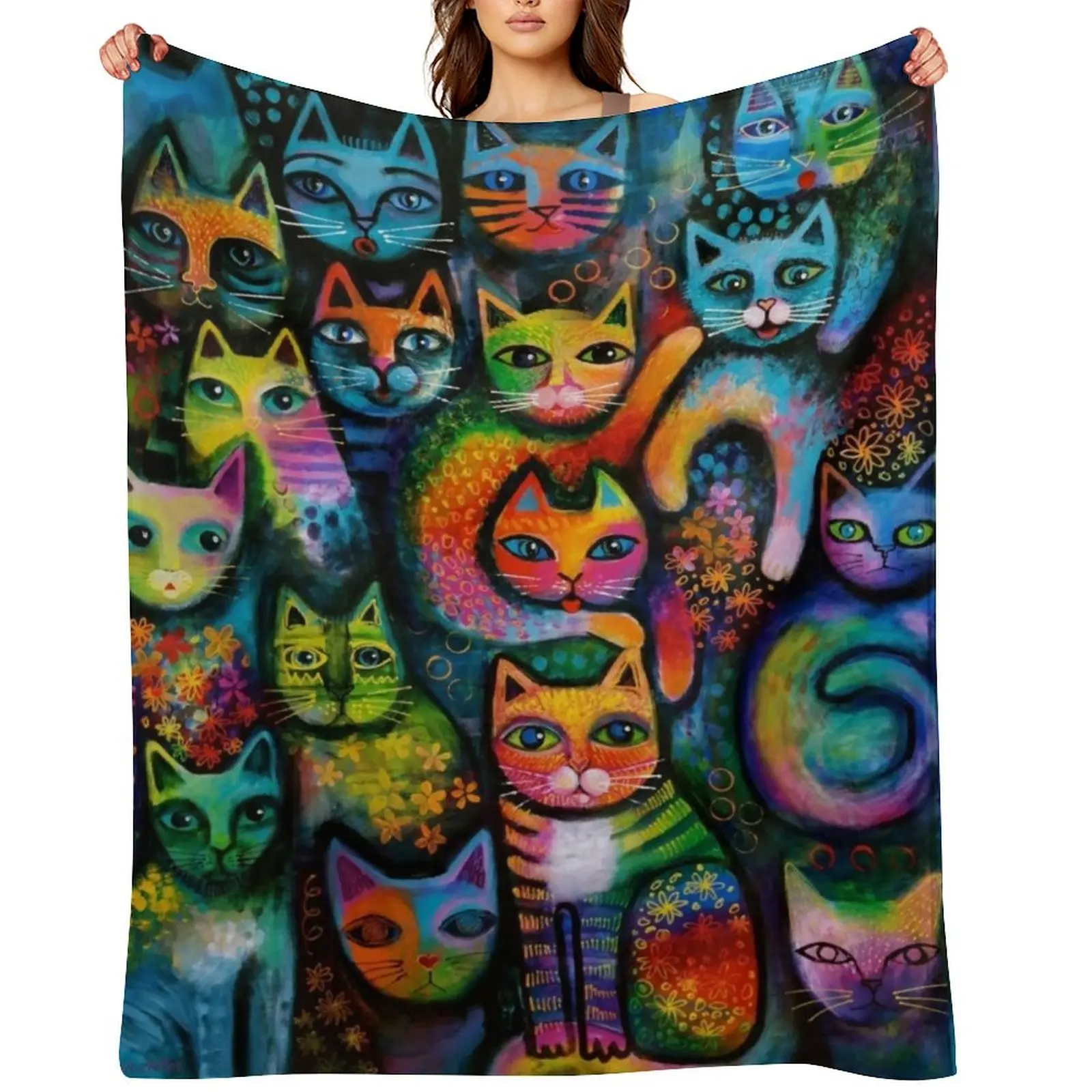 

Magicats 2 Throw Blanket Hairy valentine gift ideas Summer decorative Blankets