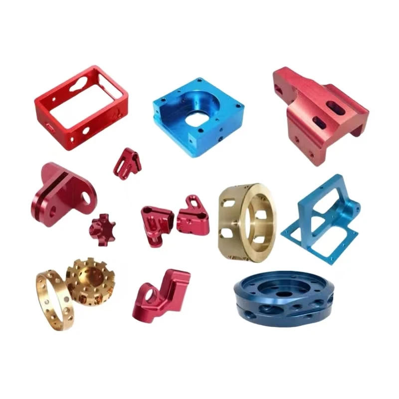Color anodized aluminum alloy/brass precision mechanical parts CNC turning and milling compound machining