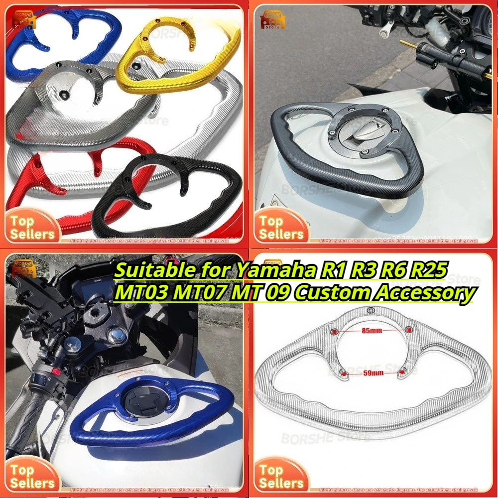 

Motorcycle Tank Handlebar Passenger Rear Seat Grip Suitable for Yamaha R1 R3 R6 R25 MT03 MT07 MT 09 Custom Accessory