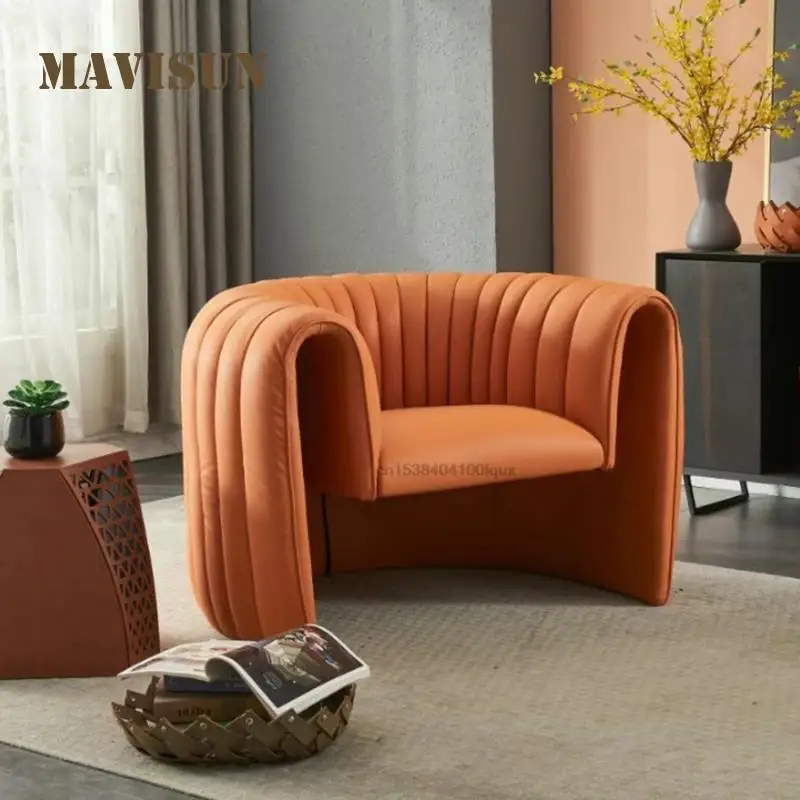 

Designer Furniture Light Luxury U-shaped Leisure Sofa Living Room Villa Lazy Lounge Relaxing Soft Flannel Chair Household