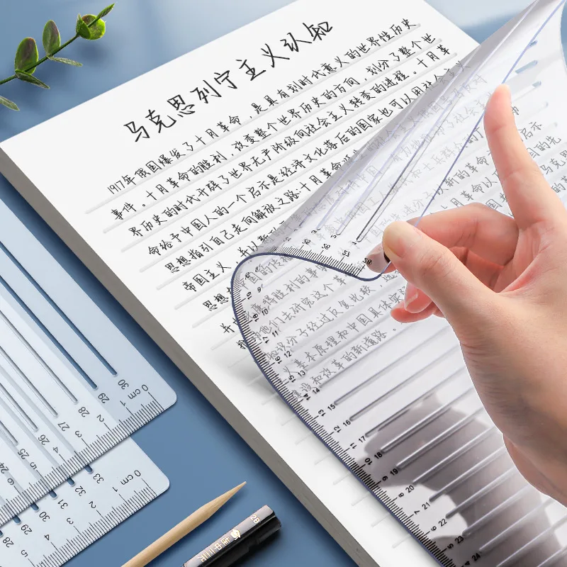 Multi Purpose A4 Straight Grid Ruler Drawing Marking Tool Line Template Maker Student Writing Drafting Measuring Scale School