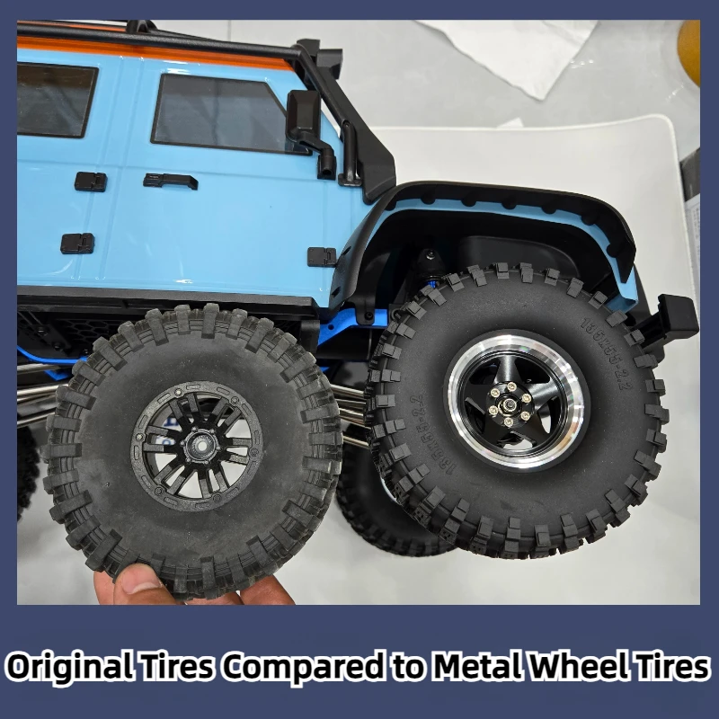 MJX H8H V2 Heading West RC Climbing Car Parts Retrofit Upgrade 2.2-inch Metal Wheel Tires 8-car Model Remote Control OP Parts