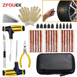 ZFOUEK Car Tire Repair Kit Puncture Plug Tools Tyre Puncture Emergency for Tire Strips Stirring Glue Repair Tool Kit