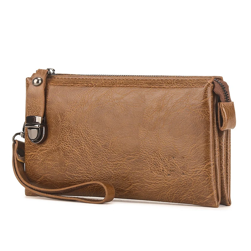 

Men's Wallet Long Buckle Handbag for Foreign Trade and Business Grab Bag for Mobile Phones Casual and Fashionable Men's Handbag