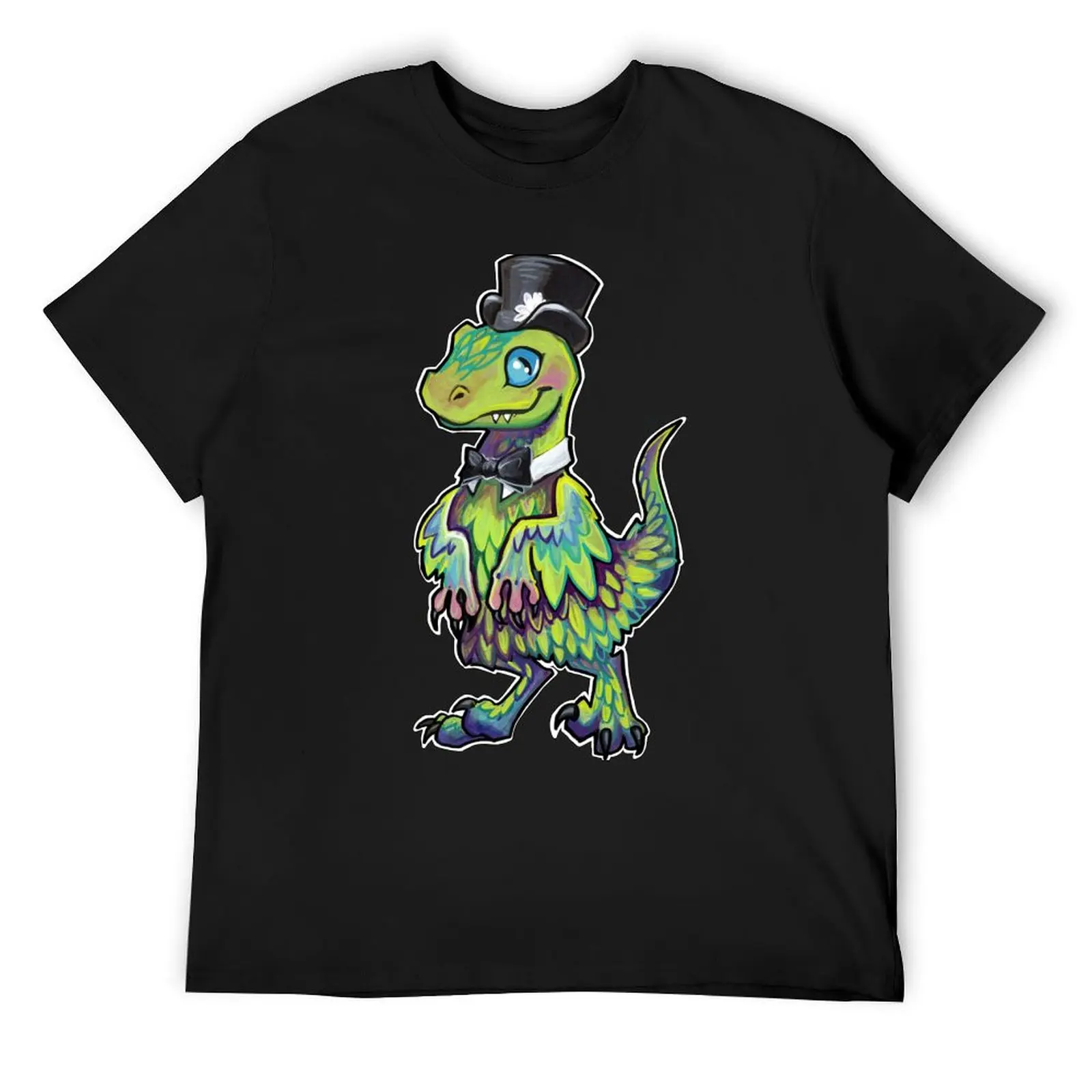 Dapper Feathered Raptor T-Shirt tops kawaii clothes tees oversized t shirt Men's t-shirts