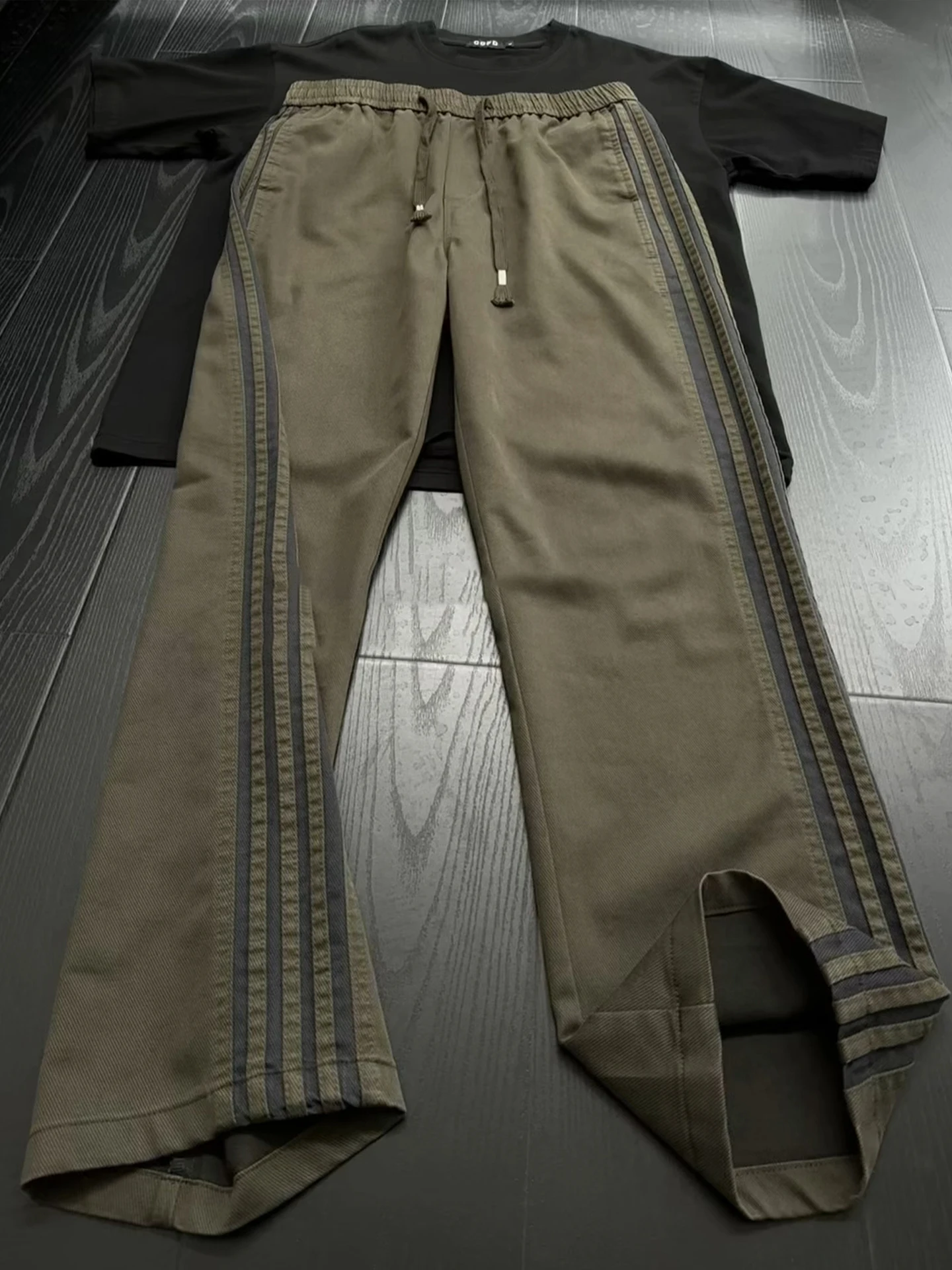 

Men's Summer Thin American Retro Military een Workwear Pants Tee Bars Stripe Casual Qui Dry Straight Leg Sports Leisure...