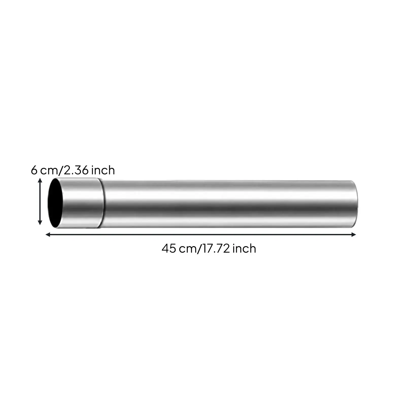 Replacement Gas Heater Exhaust Tube 6cm Stainless Steel Flue Vent Pipe Duct for Stove and Water Heater Use