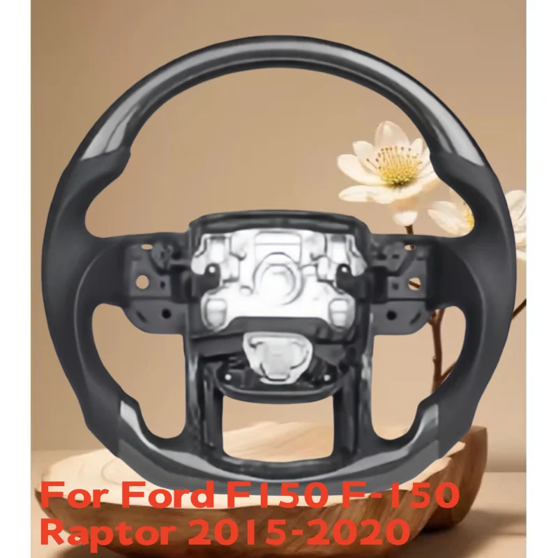 

Car Steering Wheel Custom Made Carbon Fiber Leather For Ford F150 F-150 Raptor 2015-2020 Car Interior Accessories