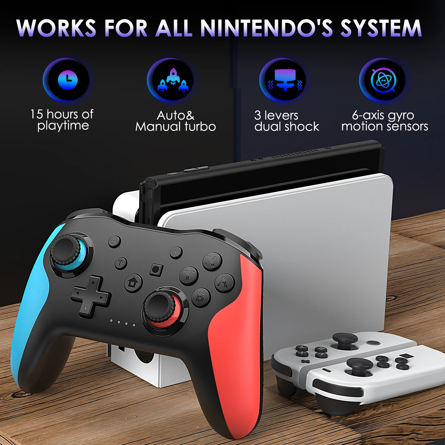 Drahtlose Bluetooth Gamepad Für Nintendo Schalter/Schalter Lite Gebaut in 600mAh Batterie Pro Spiel Controller Für Schalter Zubehör