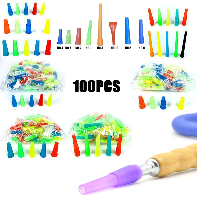 100pcs/lot Hookah Mouth Disposable Hookah Mouthpiece Colorful Plastic Mouthpiece Arabic Hookah Accessories Individually Packaged