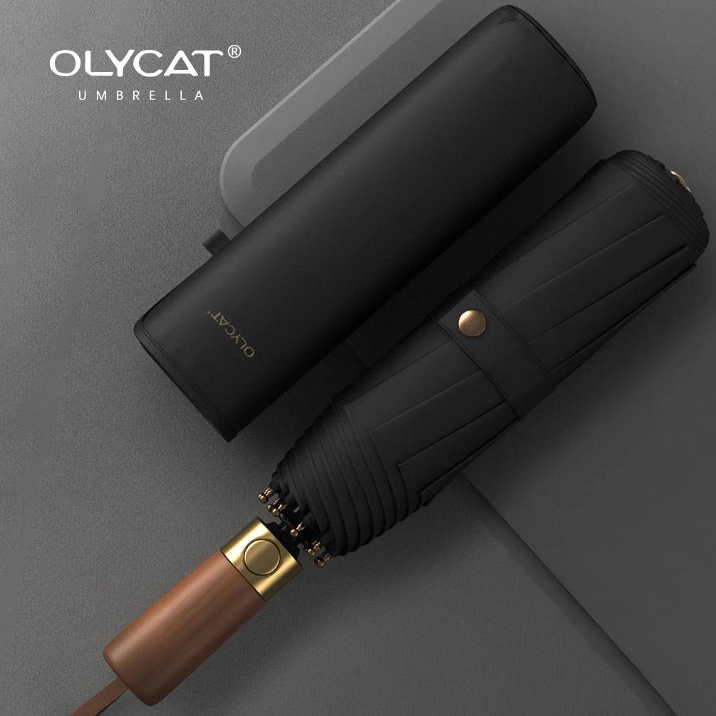 OLYCAT Umbrella Men, Luxury Automatic Umbrella Windproof Strong, Business Style Folding Big Umbrella Male, 280T Waterproof