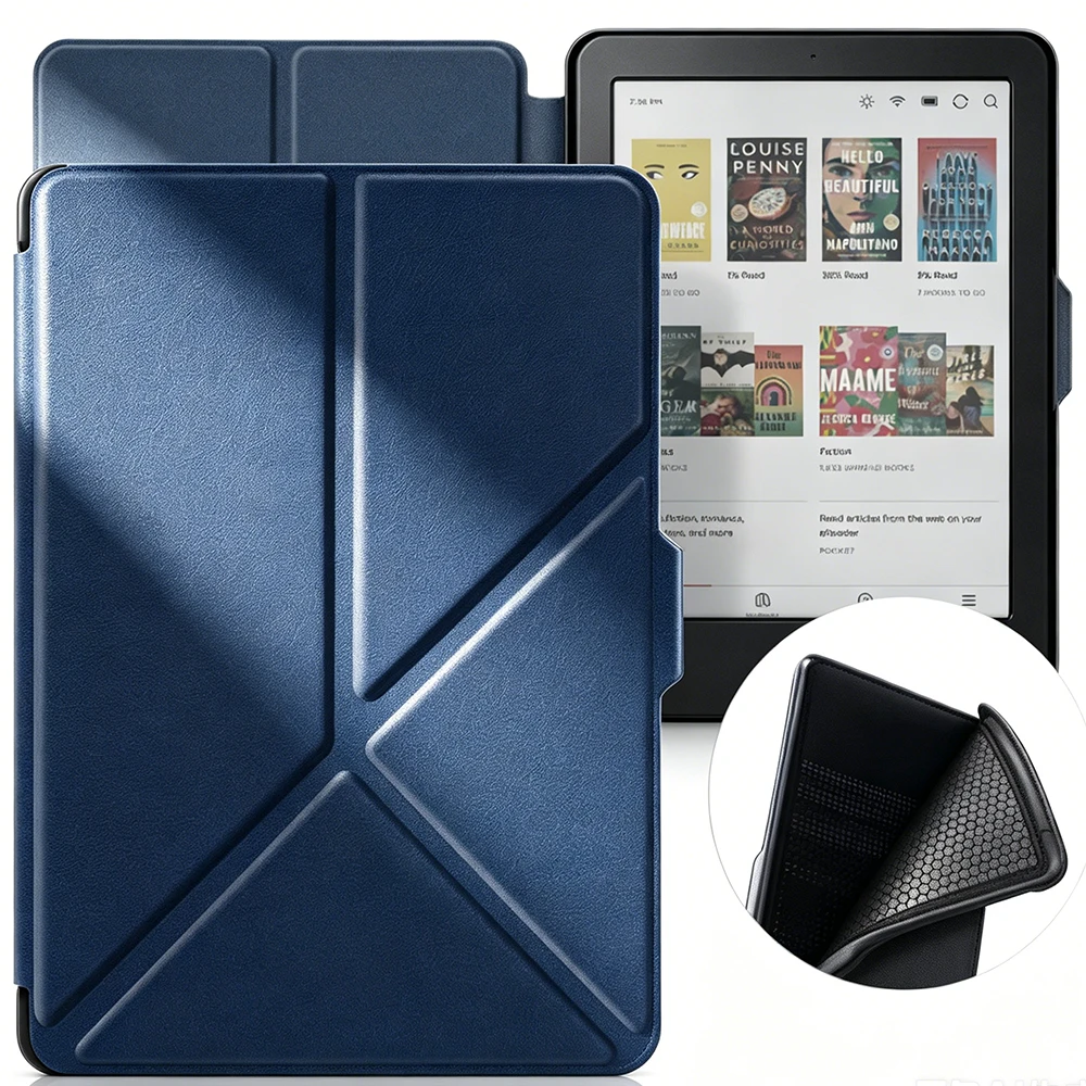 Multi-fold Stand Protective Case For Kobo Clara Colour Model N367 Magnetic Auto Sleep Wake Ebook Reader Leather Cover
