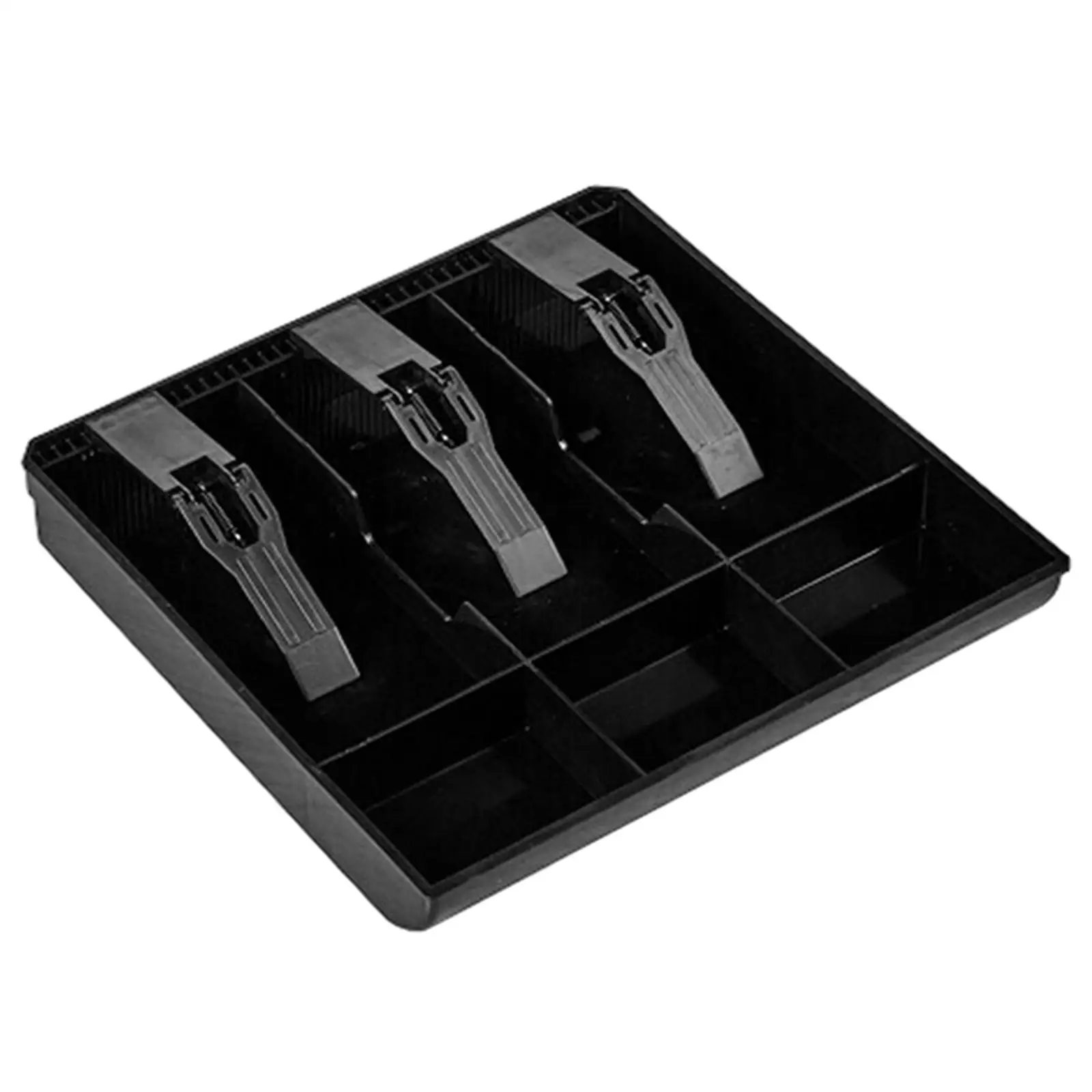 3 Grid Cash Drawer Petty Cash Money Storage Box Cash Register Insert Tray for Hotel Bank Restaurant Store Storage Organizer