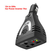 Car Power Inverter,75W DC12V to AC 220V/110V Auto Converter USB Charger Adapterfor Adapter Converter Charger
