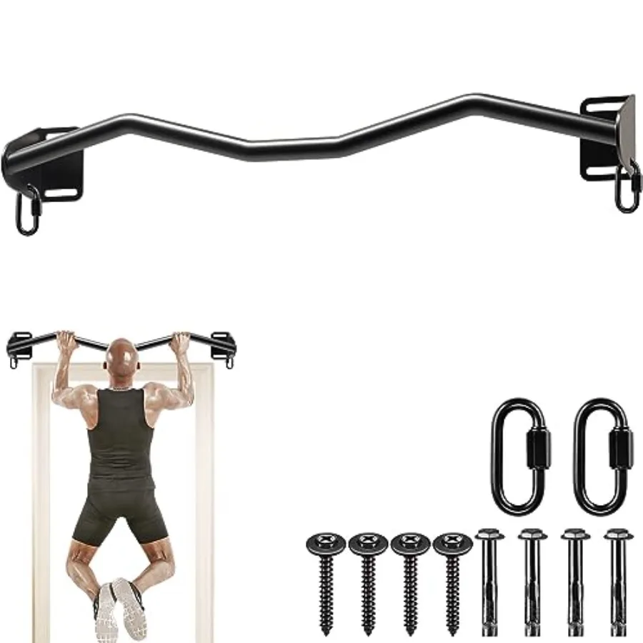 

Усиленный настенный турник для дверного проема, портативный, черный, многофункциональный, для домашнего спортзала, для тренировок и фитнеса