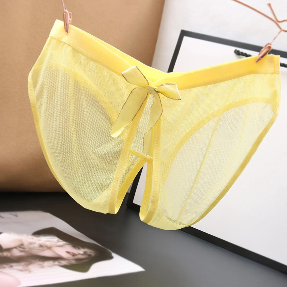 ملخصات النساء سراويل Crotchless منظور سلس الملابس الداخلية النسائية الدانتيل الملابس الداخلية جوفاء اليابانية منخفضة الخصر