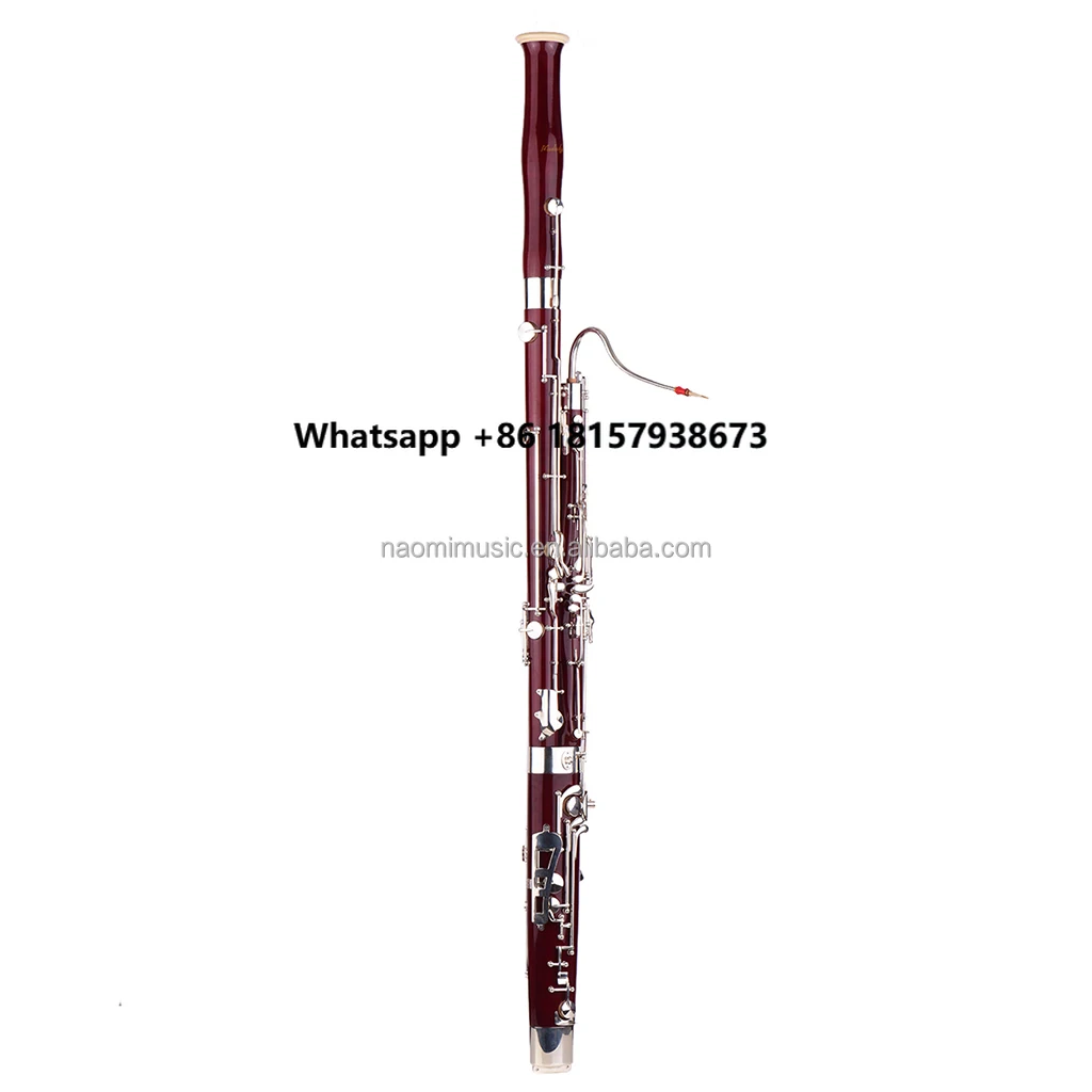 

Professional Bassoon C Key Maple Wood Body Cupronickel Silver-plated Keys Woodwind Instrument