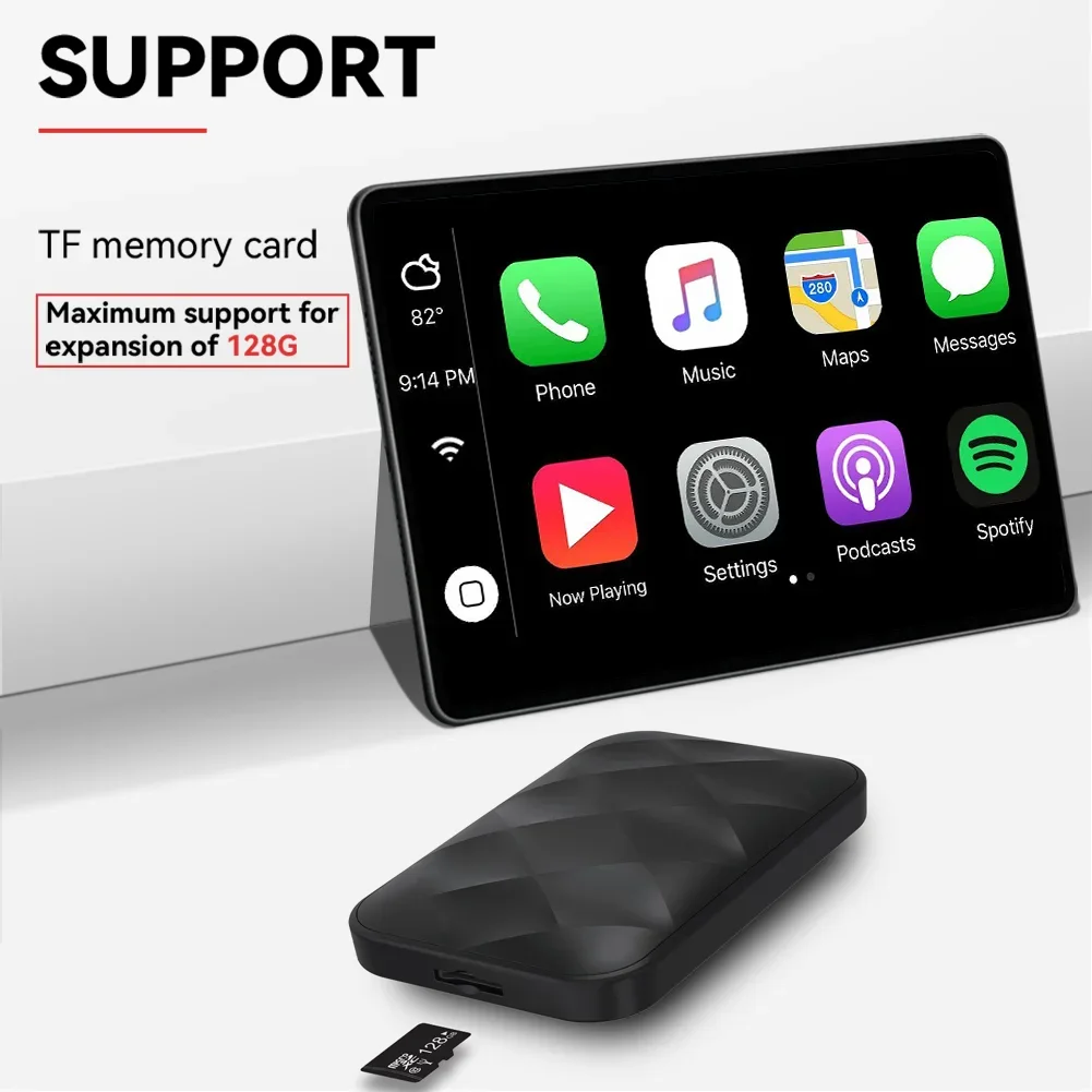 Acodo 2025 Android 14 TV Box 3-in-1 CarPlay & Android Auto Adapter – Plug-and-Play for YouTube Netflix